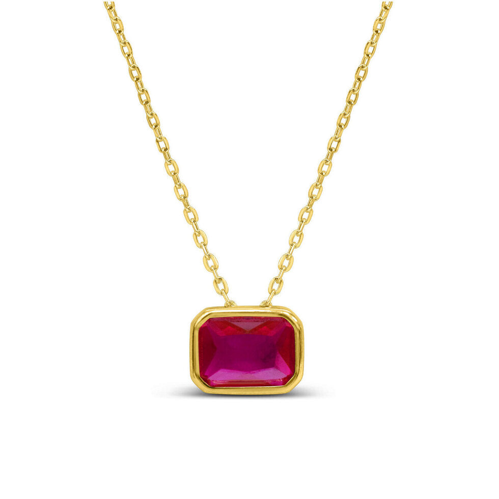 Sideways Baguette Slider Necklace