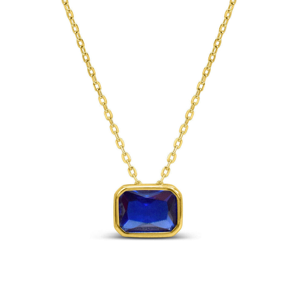 Sideways Baguette Slider Necklace