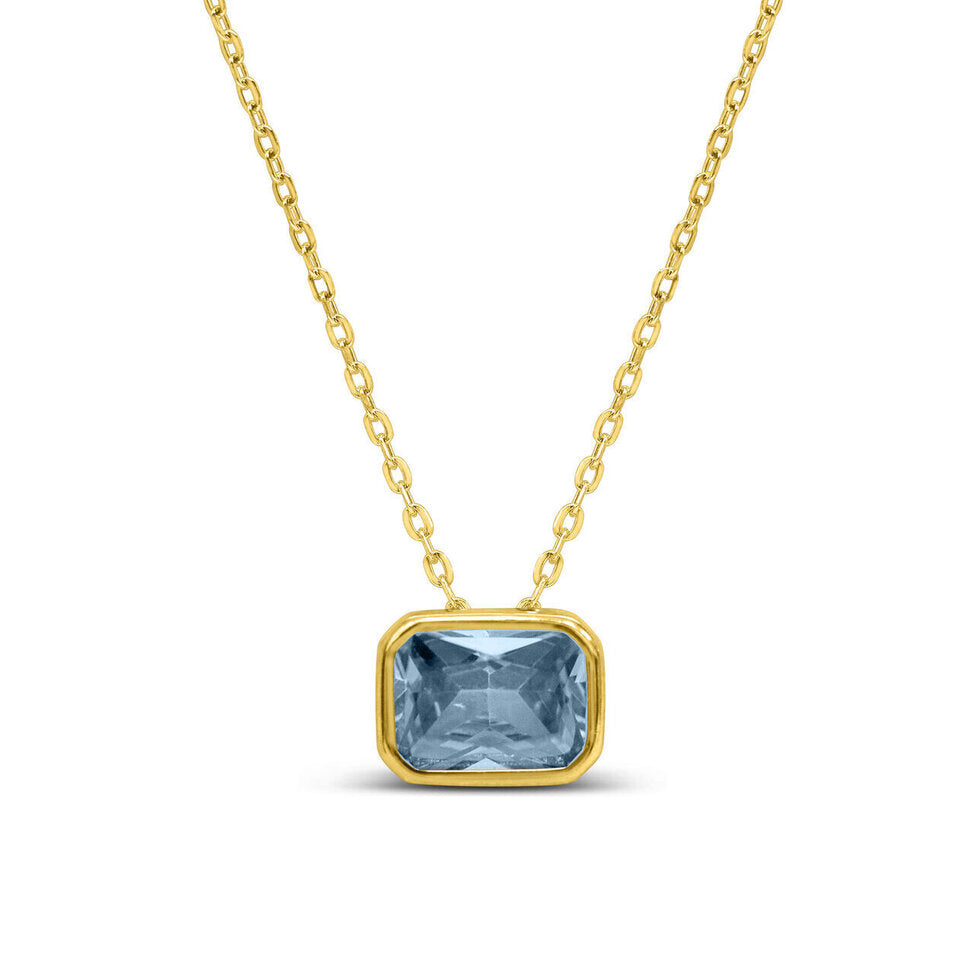 Sideways Baguette Slider Necklace