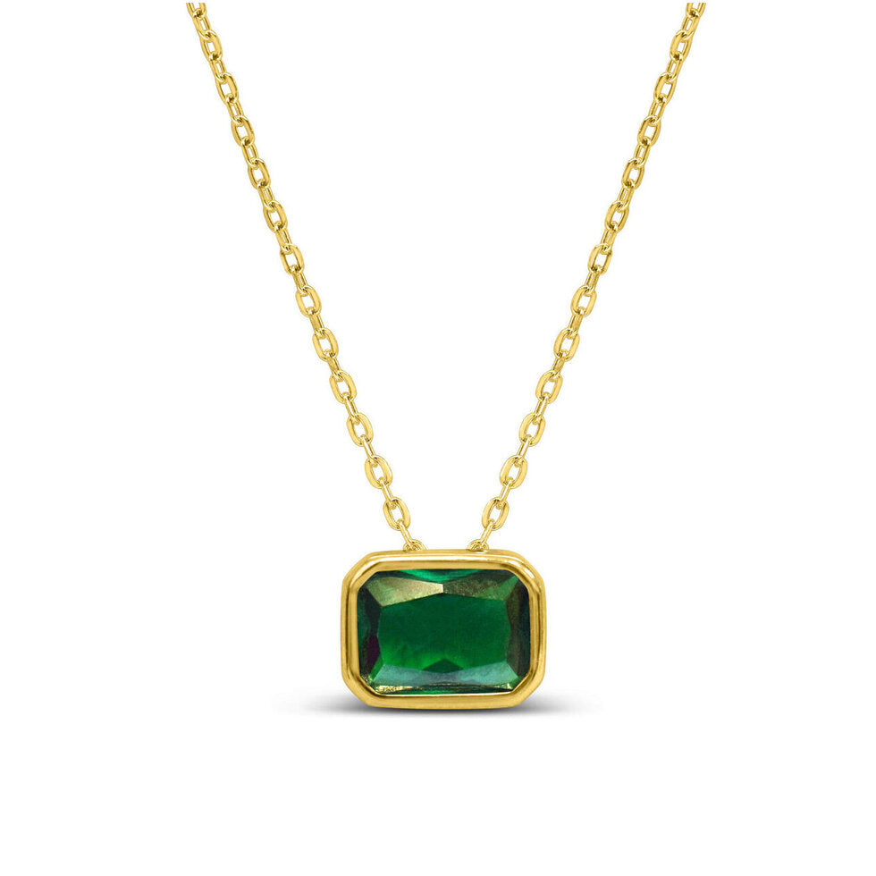 Sideways Baguette Slider Necklace