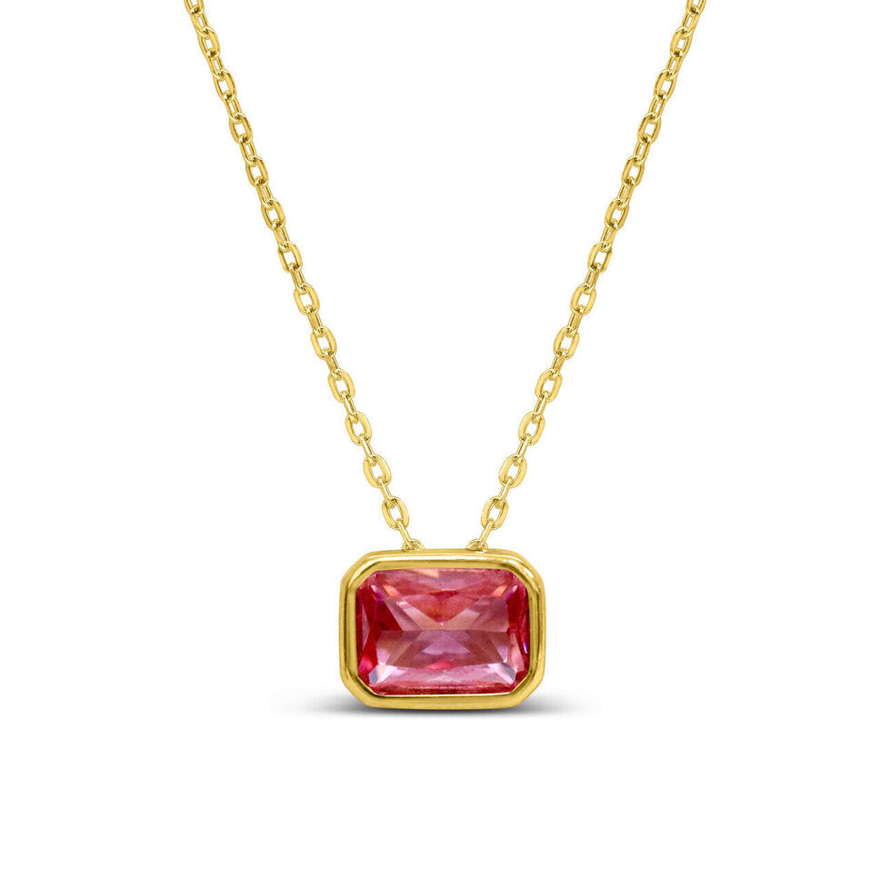 Sideways Baguette Slider Necklace