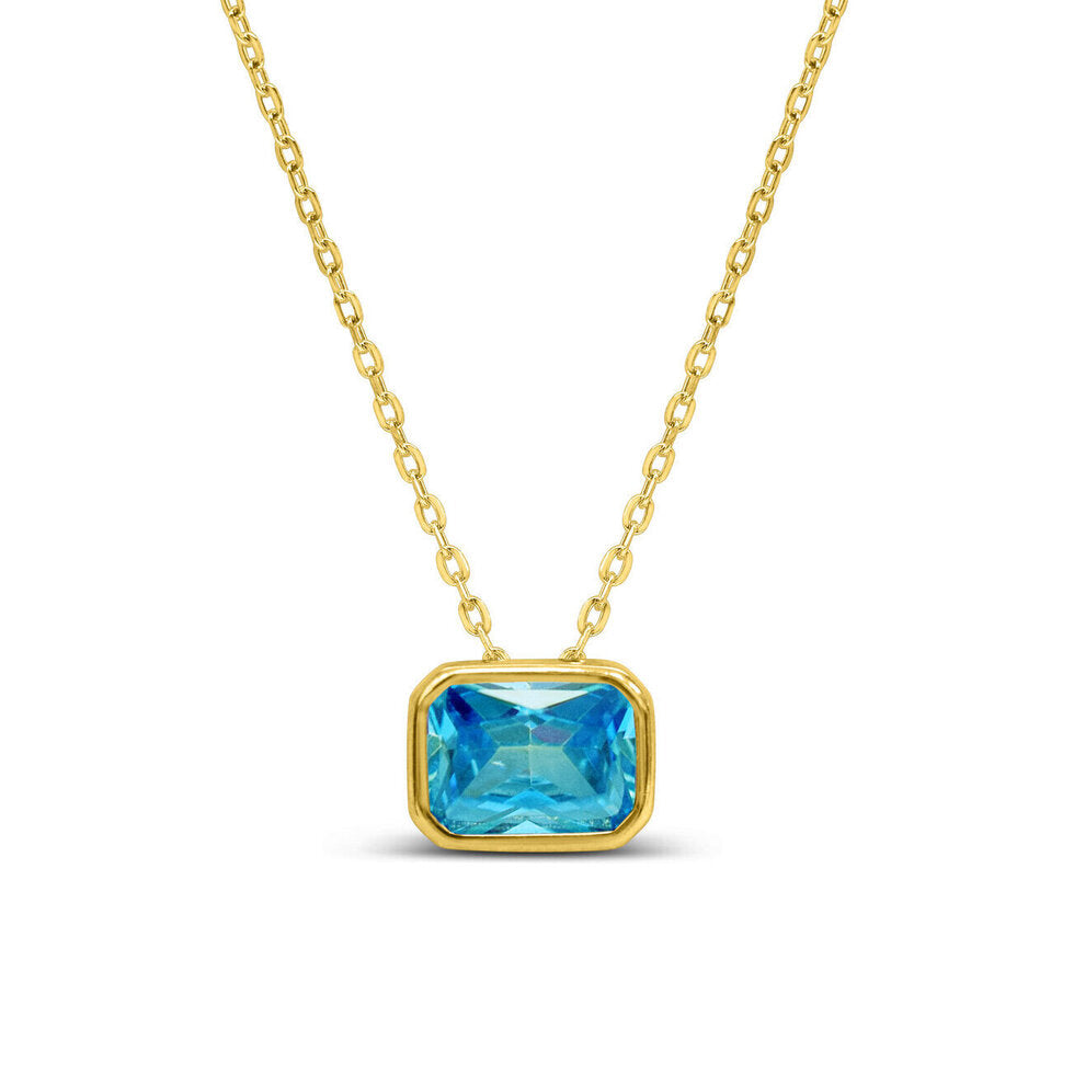 Sideways Baguette Slider Necklace
