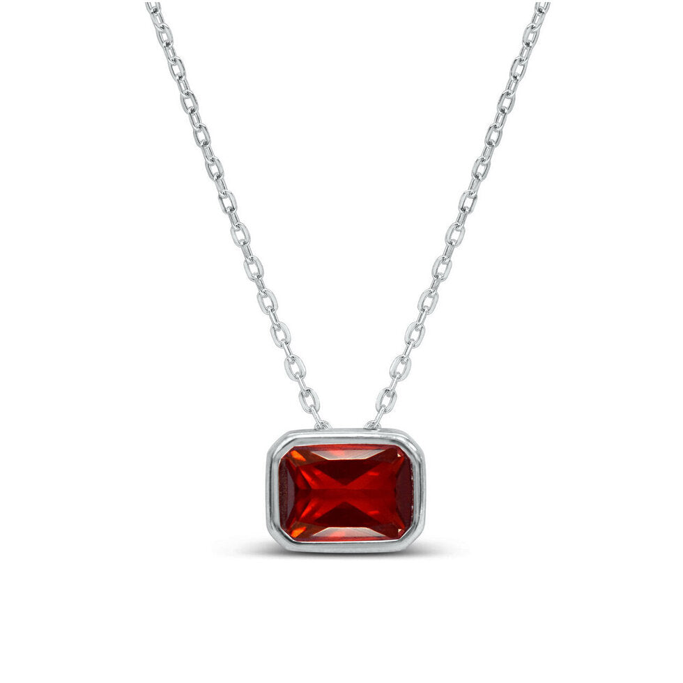Sideways Baguette Slider Necklace