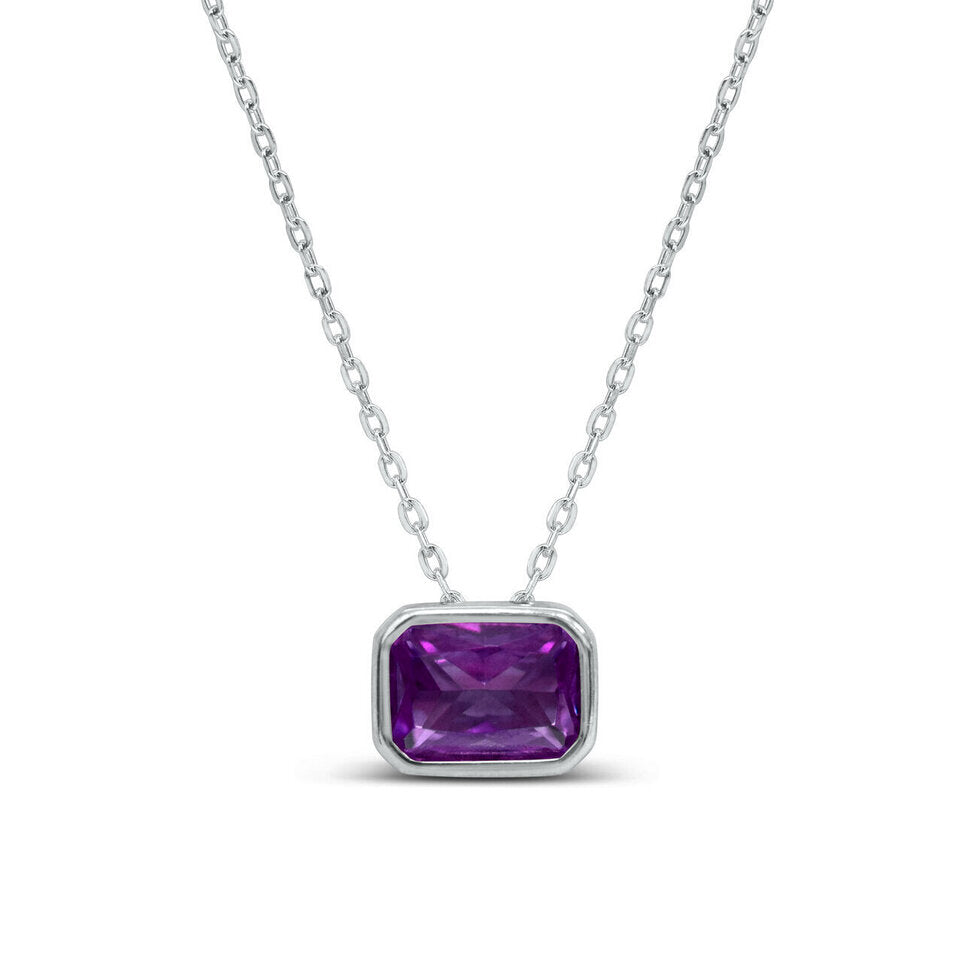 Sideways Baguette Slider Necklace