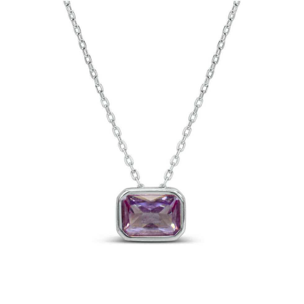 Sideways Baguette Slider Necklace