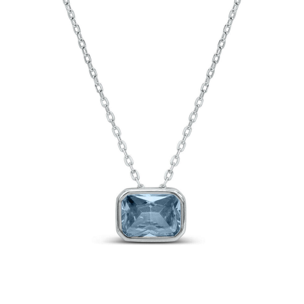 Sideways Baguette Slider Necklace