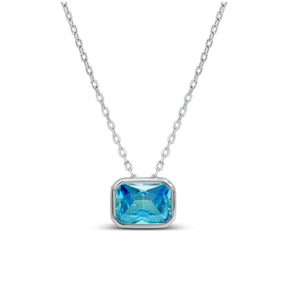 Sideways Baguette Slider Necklace