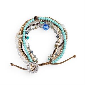 Beaded Love Bracelet 7in