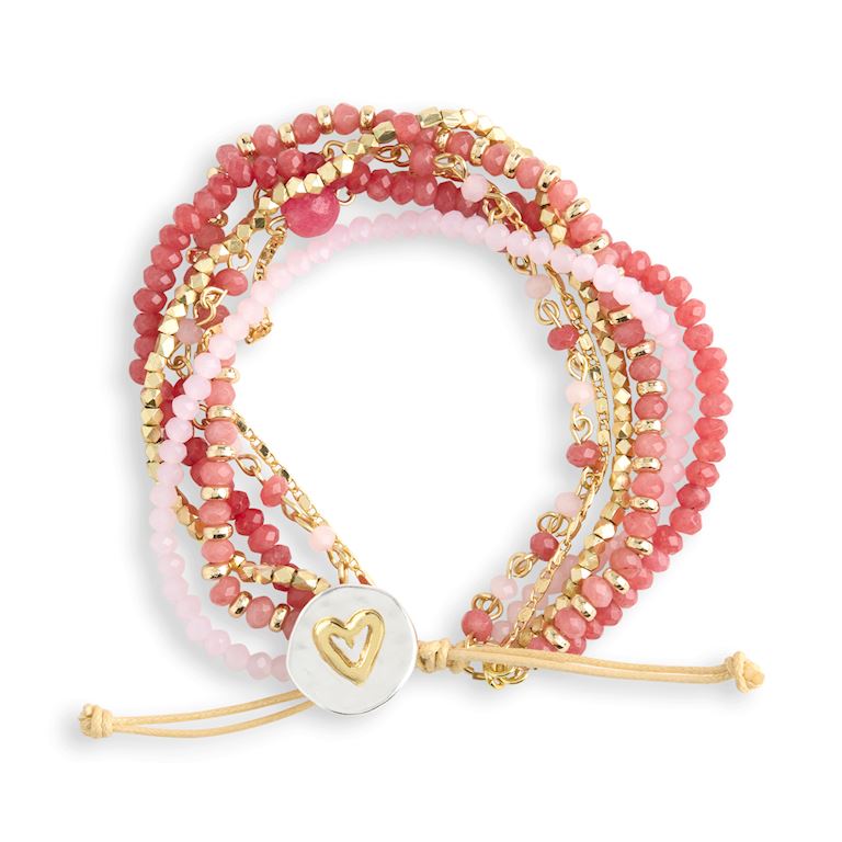 Beaded Love Bracelet 7in