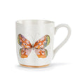 Butterfly White Mug w Gold Trim 14oz