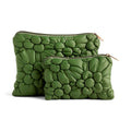 Quilted Flower Zip Pouch Set Of 2
