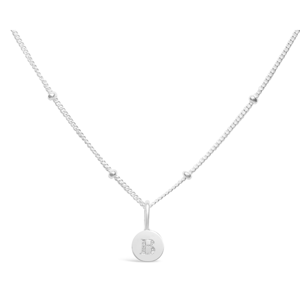 Love Letters-Mini Disk Letter Necklace