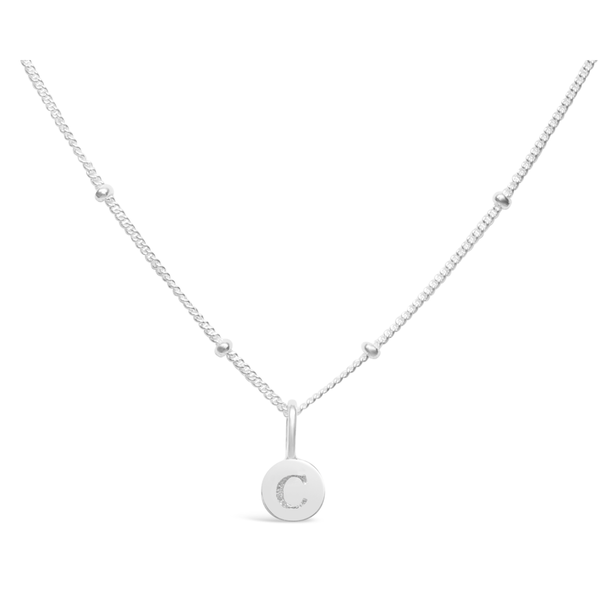 Love Letters-Mini Disk Letter Necklace