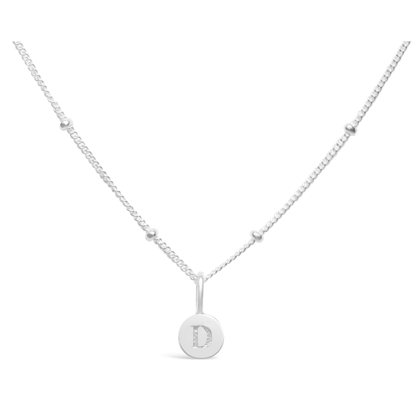 Love Letters-Mini Disk Letter Necklace