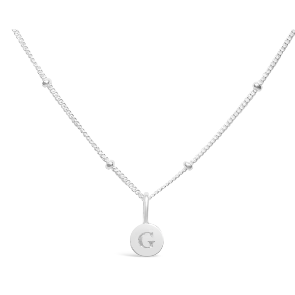 Love Letters-Mini Disk Letter Necklace