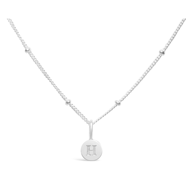 Love Letters-Mini Disk Letter Necklace