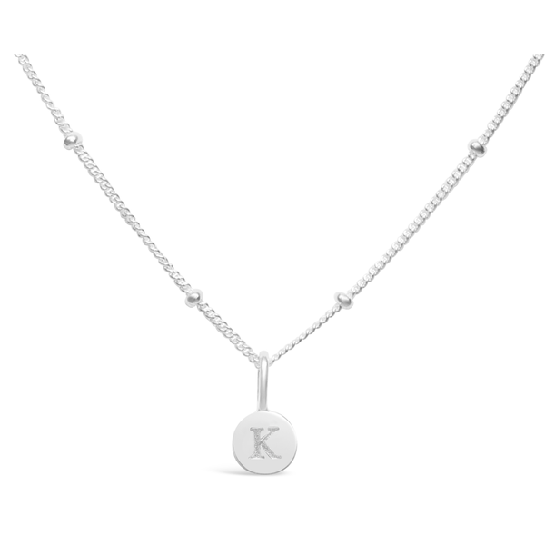 Love Letters-Mini Disk Letter Necklace