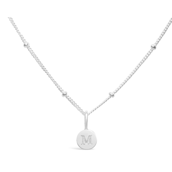 Love Letters-Mini Disk Letter Necklace