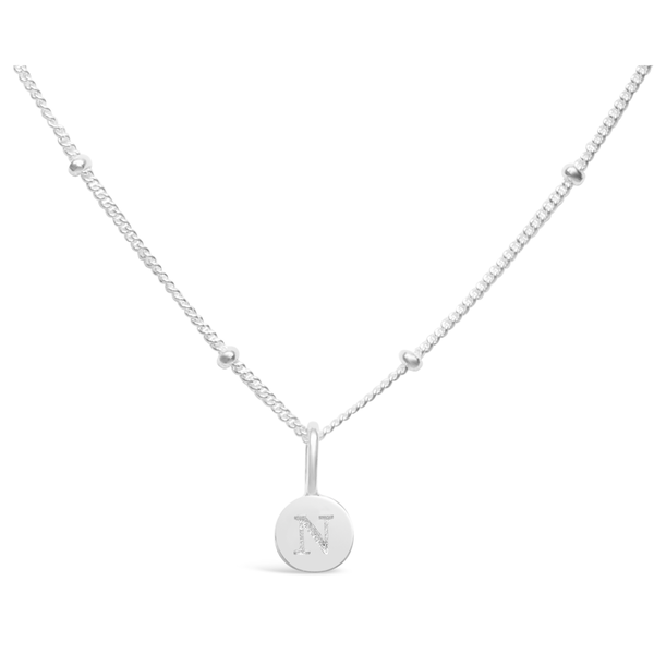 Love Letters-Mini Disk Letter Necklace
