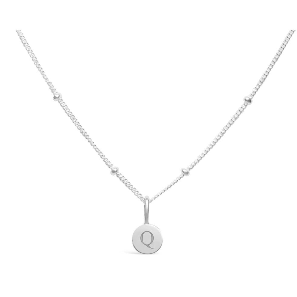 Love Letters-Mini Disk Letter Necklace