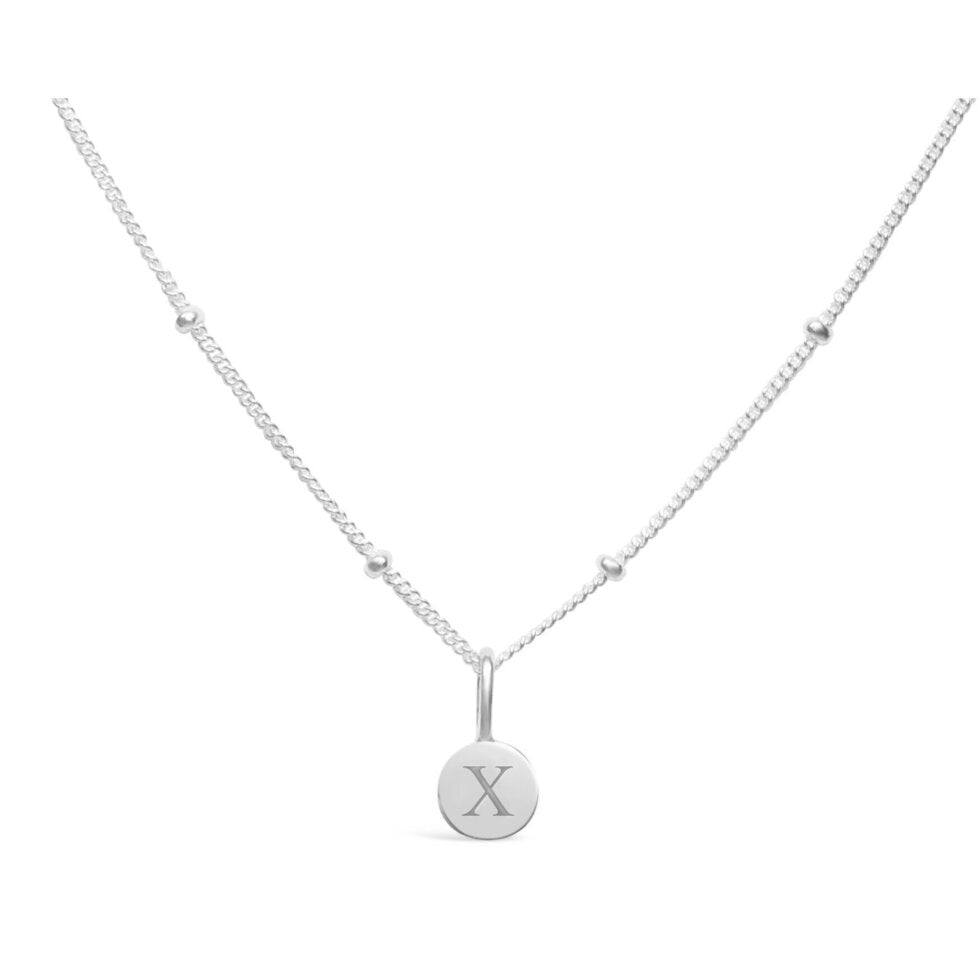 Love Letters-Mini Disk Letter Necklace