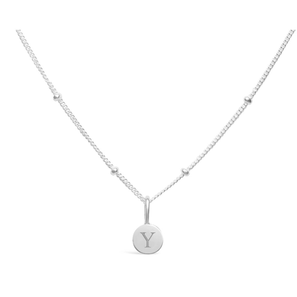 Love Letters-Mini Disk Letter Necklace
