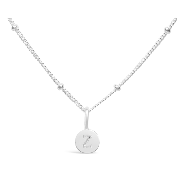 Love Letters-Mini Disk Letter Necklace