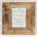 Gold Brush Adore Him Sign