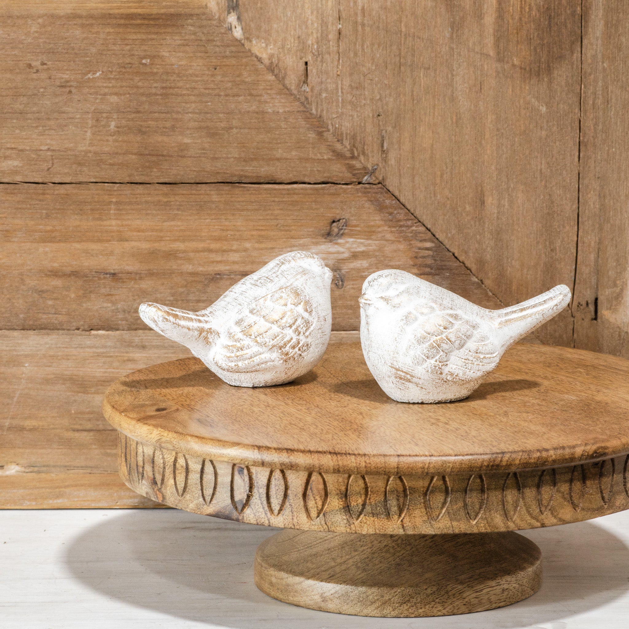 2 Ast Gold Wash Cement Bird
