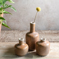 S/3 Beige Mini Vases