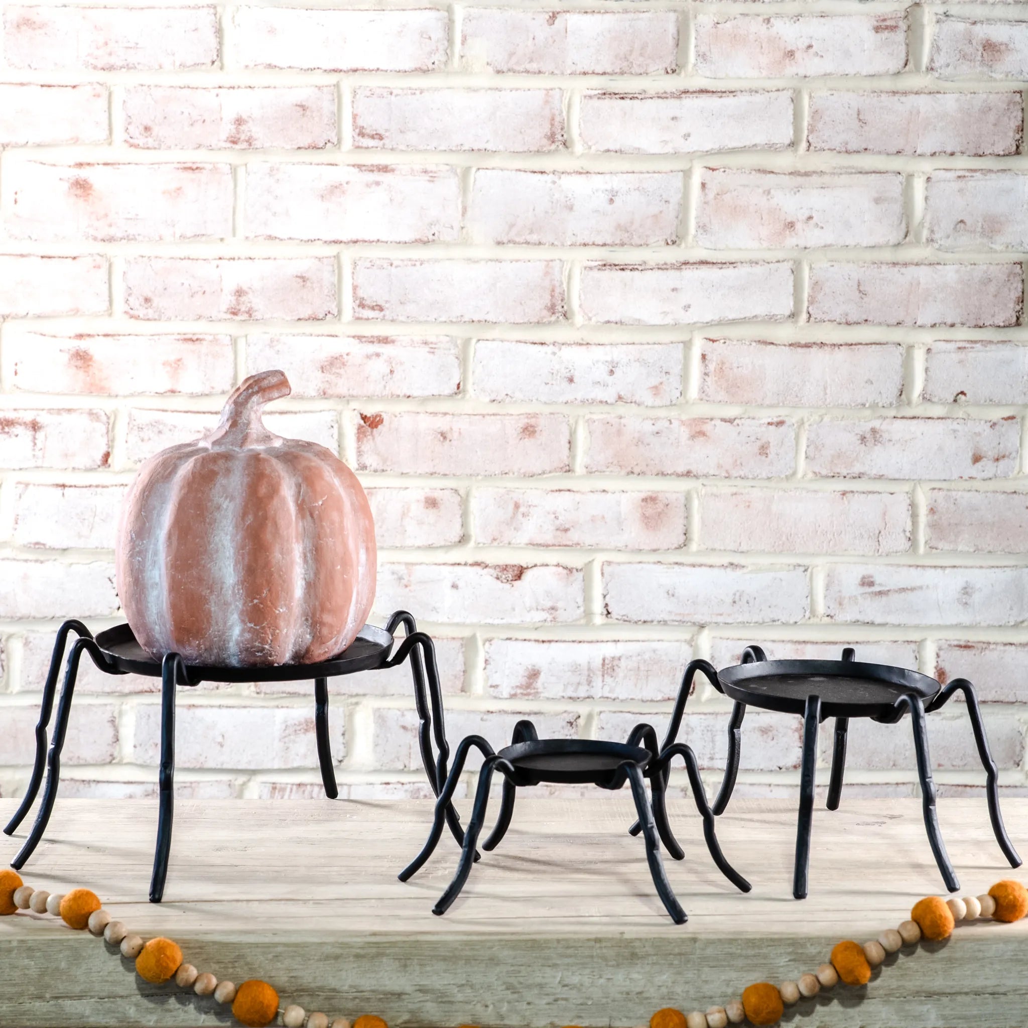 Set of 3 Black Spider Stands