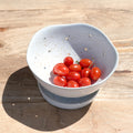7" White Ceramic Colander