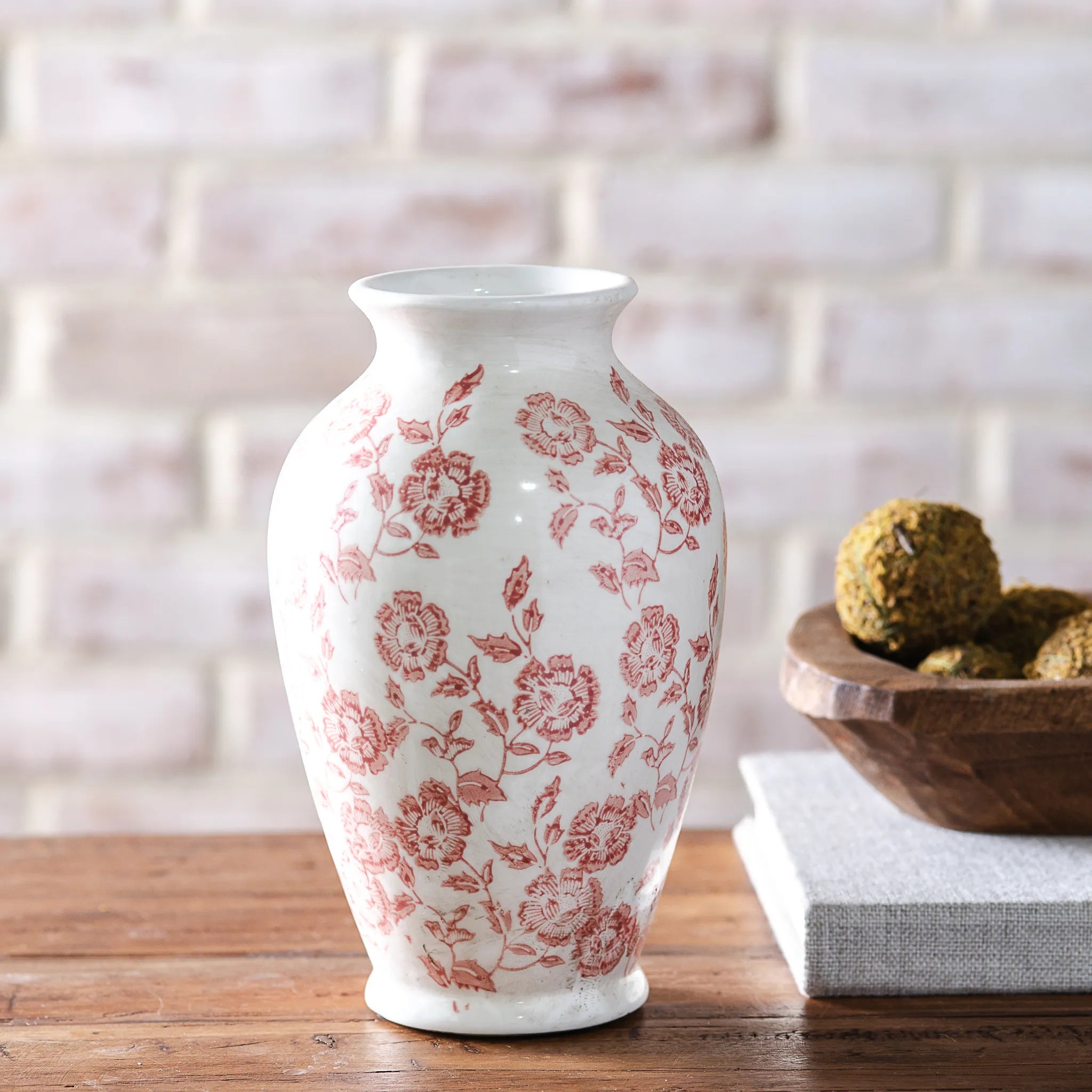 9" Rouge Floral Vase