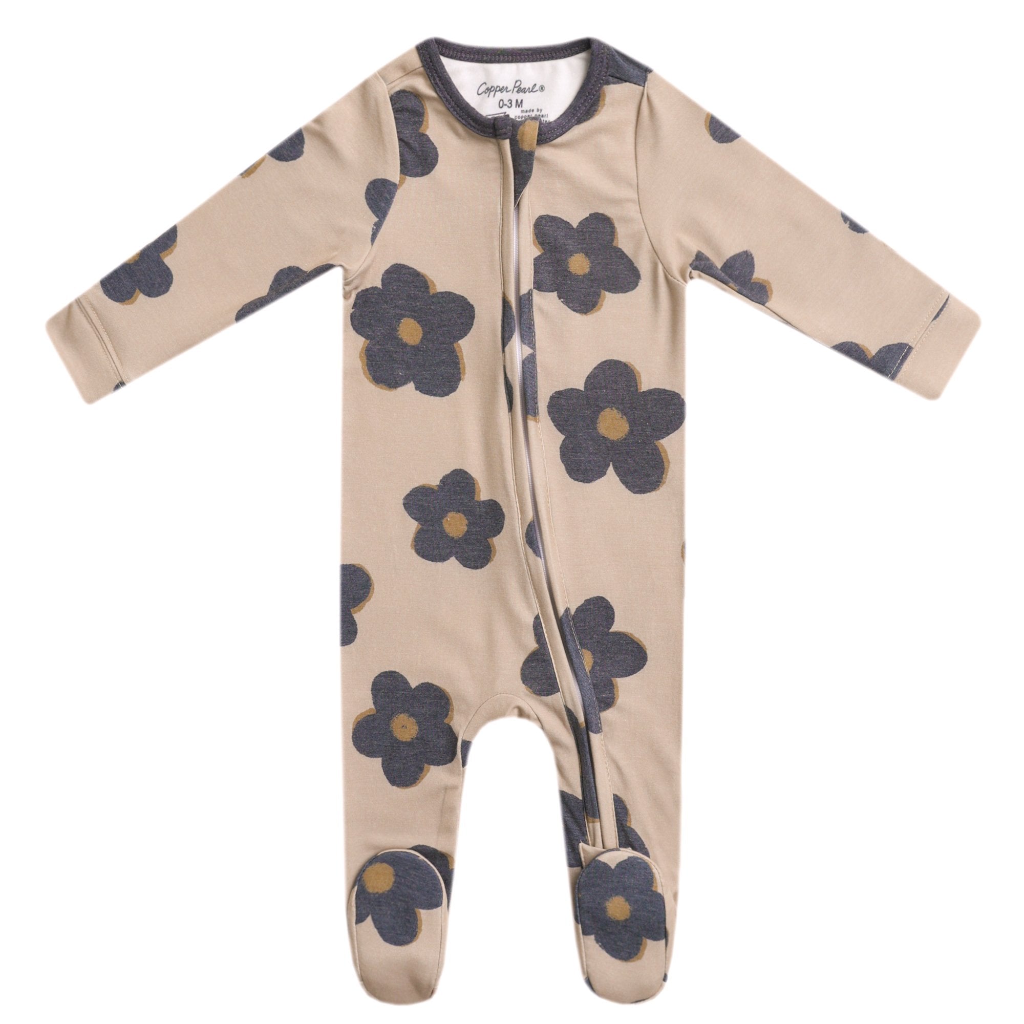 Copper Pearl Zip-Up Footie
