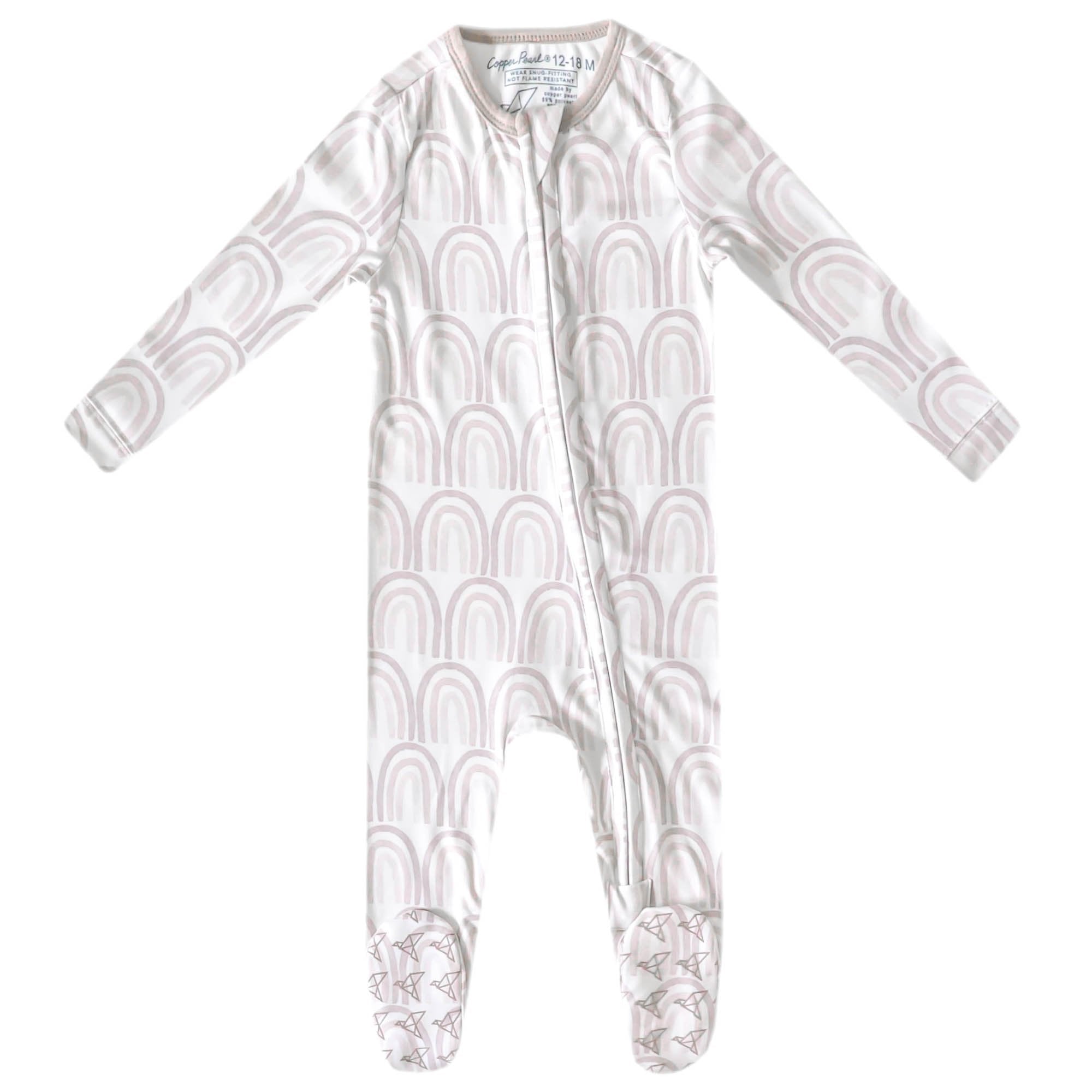 Copper Pearl Zip-Up Footie