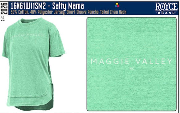 Short Sleeve Crew Rounded  Bottom "Maggie Valley"