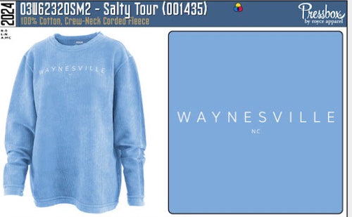 "Waynesville" Long Sleeve Corded Crew