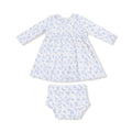 Long Sleeve Simple Dress & Bloomer
