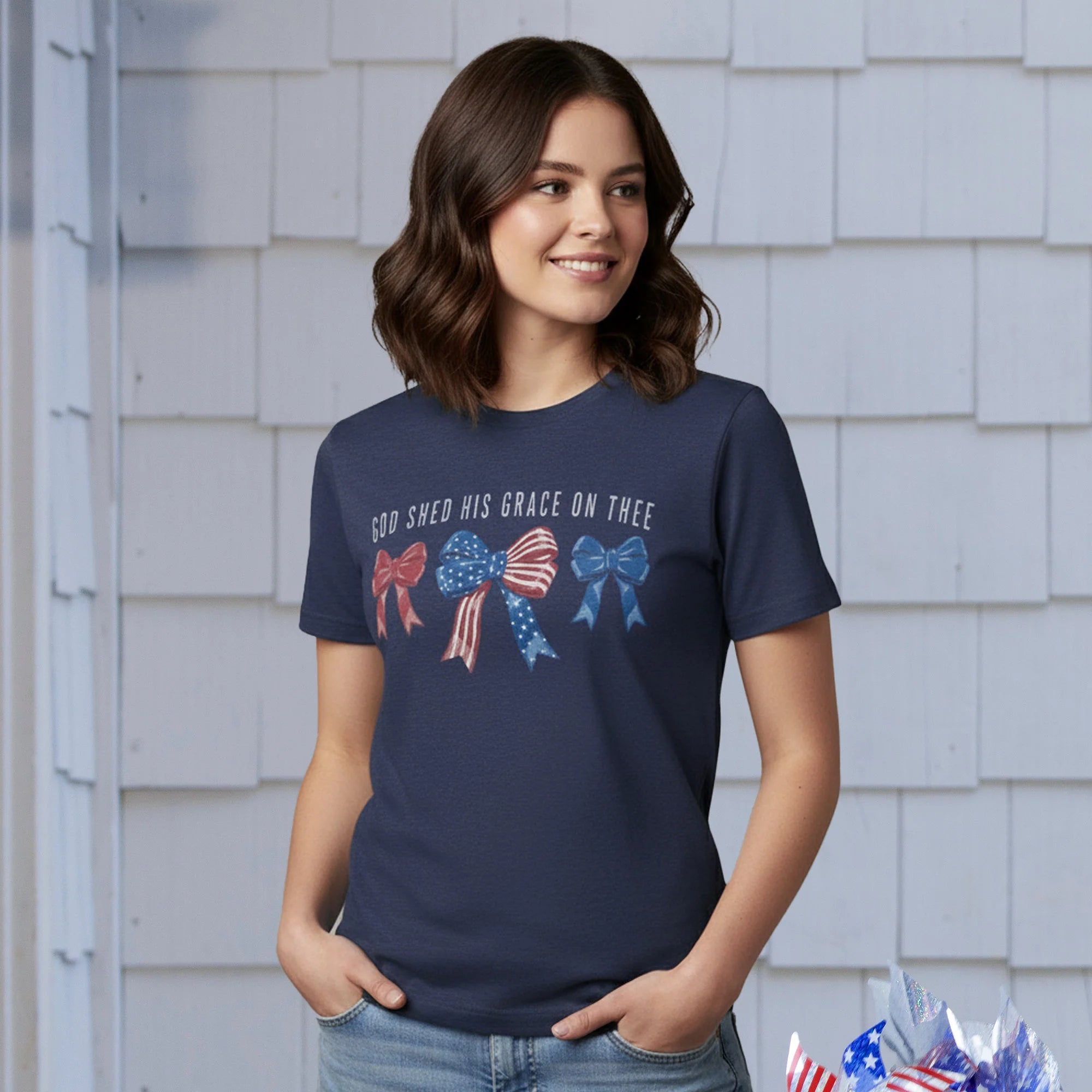 "Shed His Grace Bows" Top