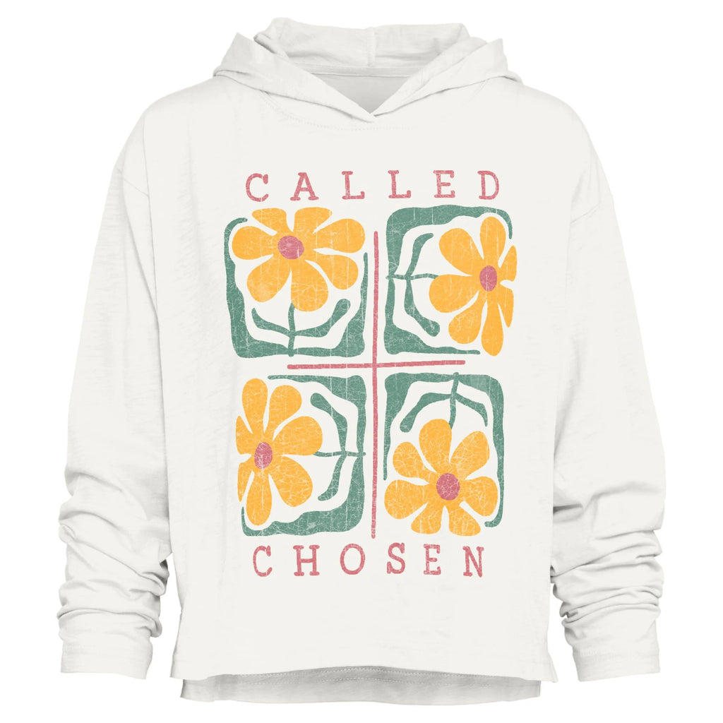 "Called & Chosen Castillo" LS Hooded Oversize Slub