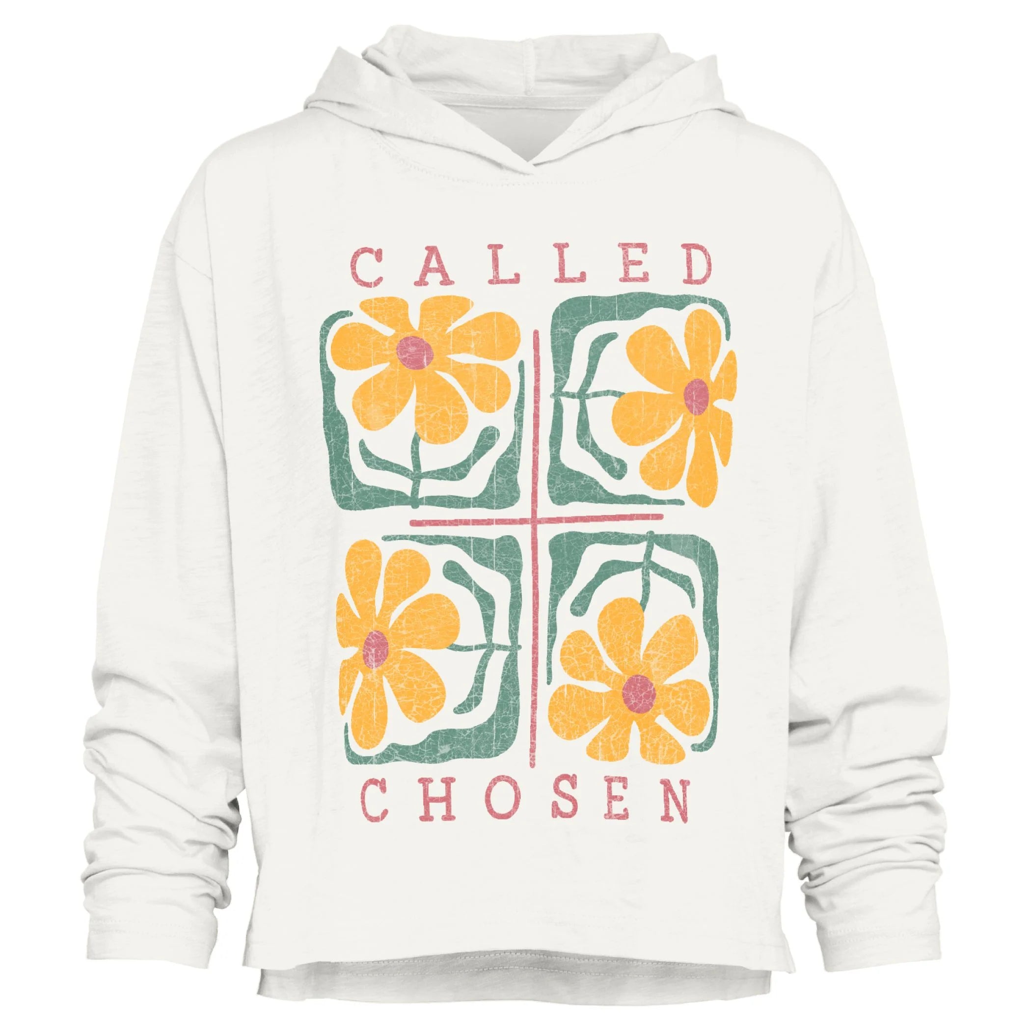 "Called & Chosen Castillo" LS Hooded Oversize Slub