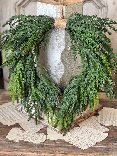Norfolk Cascade Hanging Wreath