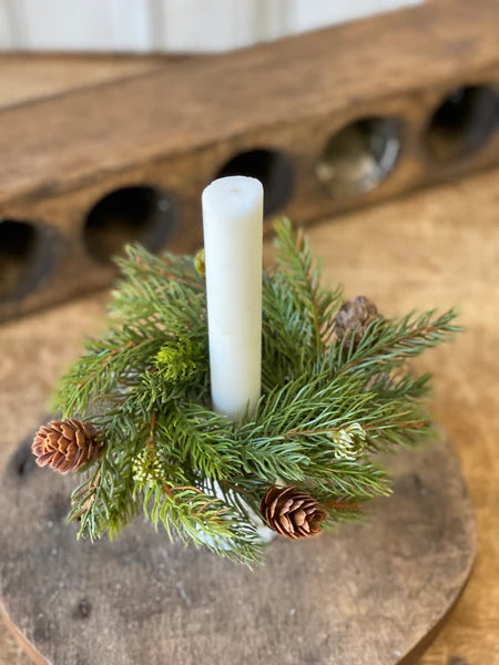 White Spruce Candle Ring 7"