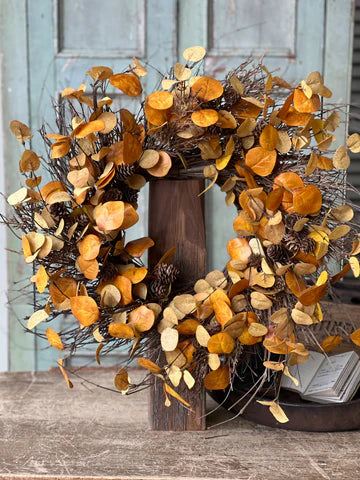 Penny Leaf Wreath 26"