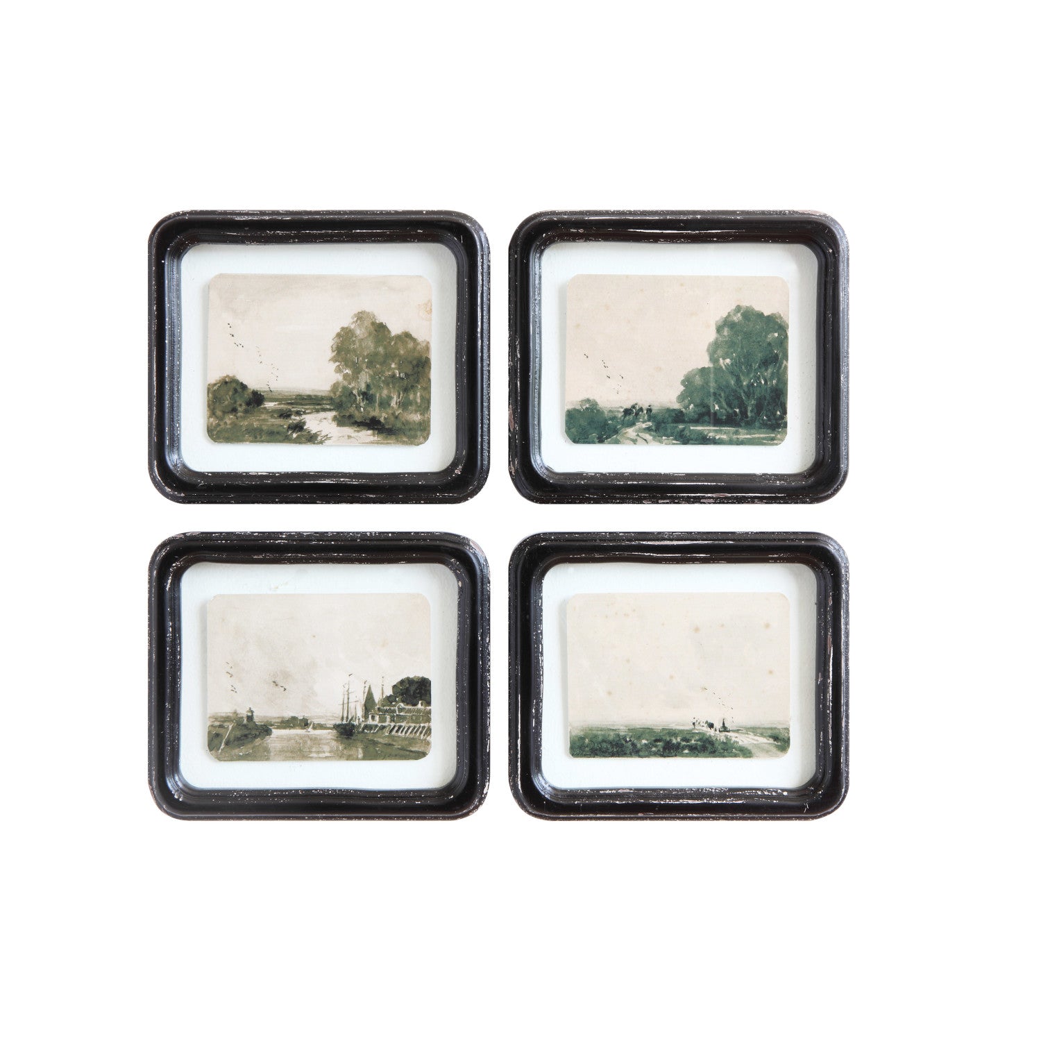 Wood Wall Decor w Floating Landscape