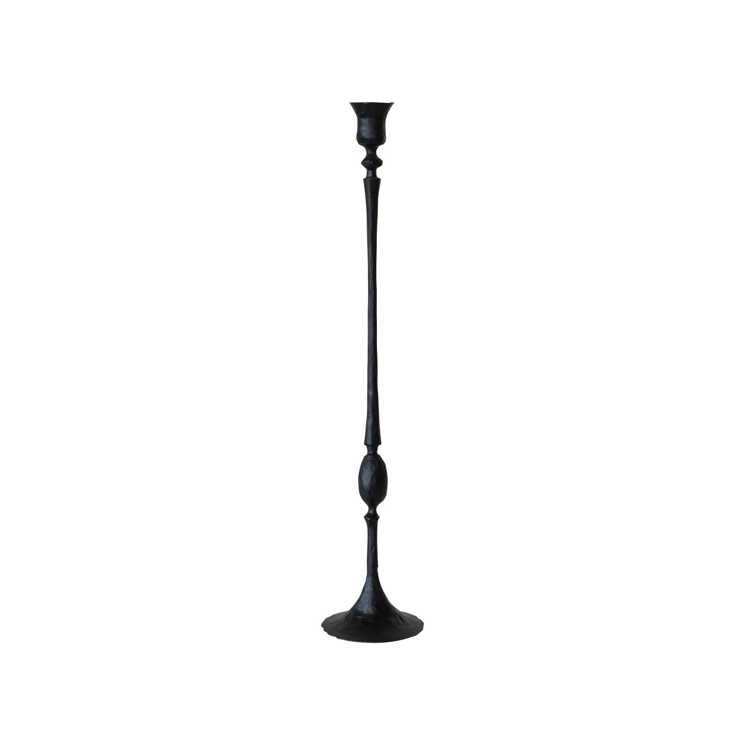4" Rd x 20"H Hand-Forged Taper Holder Black