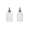 5"H 2oz Glass Bitters Bottle w Cork Stopper 2 Styles