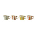 3 1/2" x 21/4"  Rd Stoneware Striped Mug 4 Colors