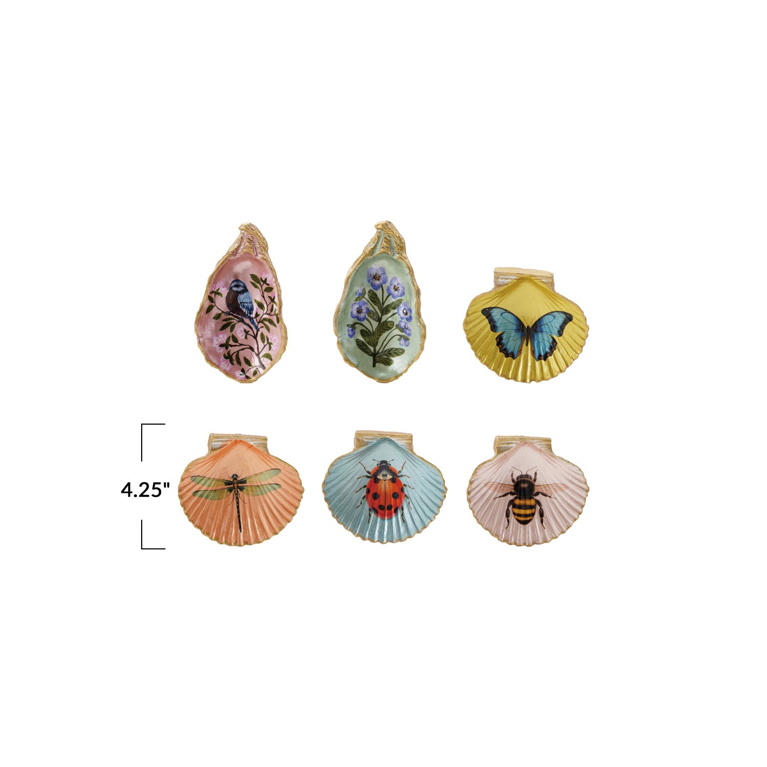4-1/4"L Resin Shell Shaped Magnet 6 Styles