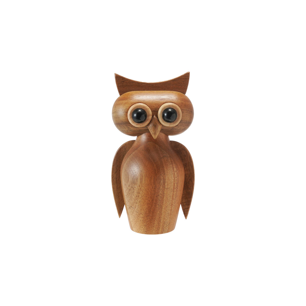 7"H Acacia Wood Owl Shaped Salt/Pepper Mill